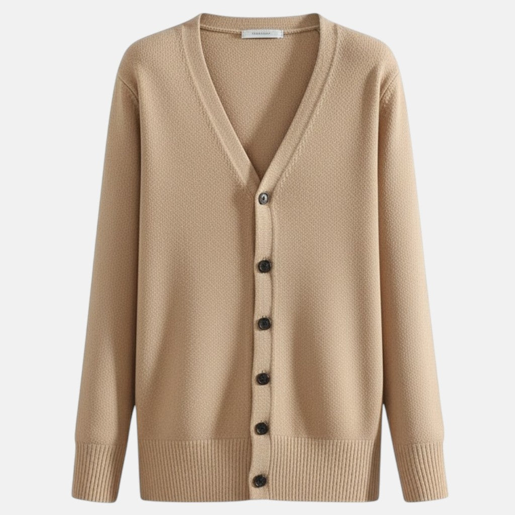 Monorez - Chic Casual V-Neck Button-Up Cardigan