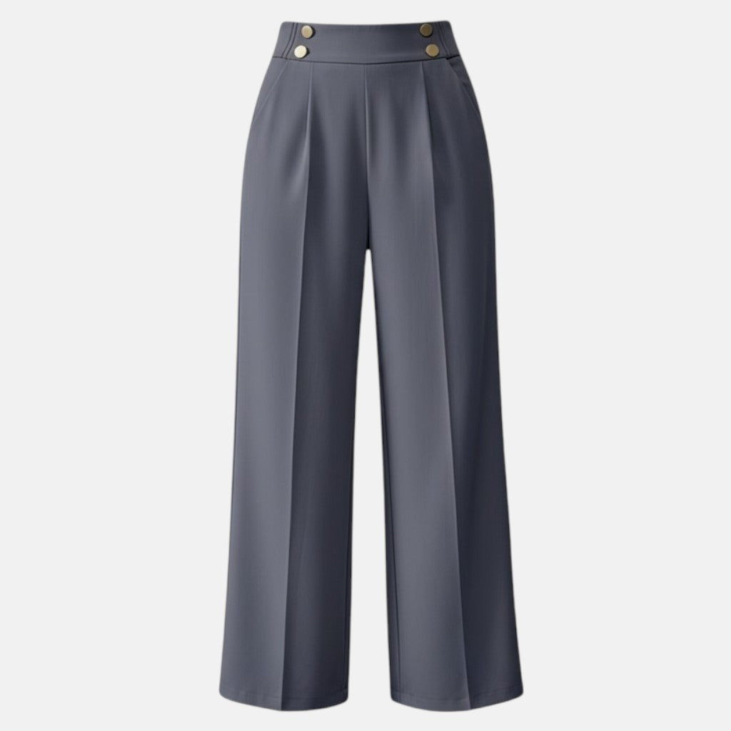 Monorez - Comfortable High-Waist Relaxed Fit Pants