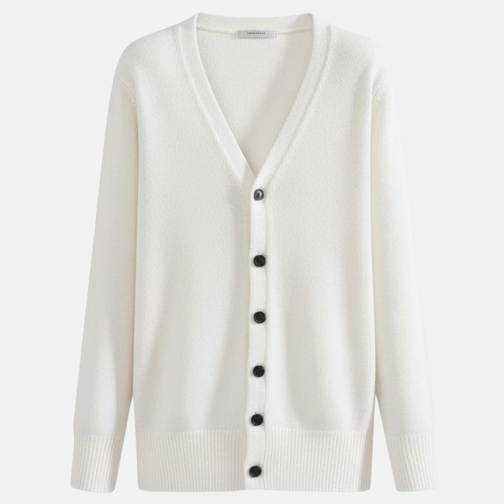 Monorez - Chic Casual V-Neck Button-Up Cardigan