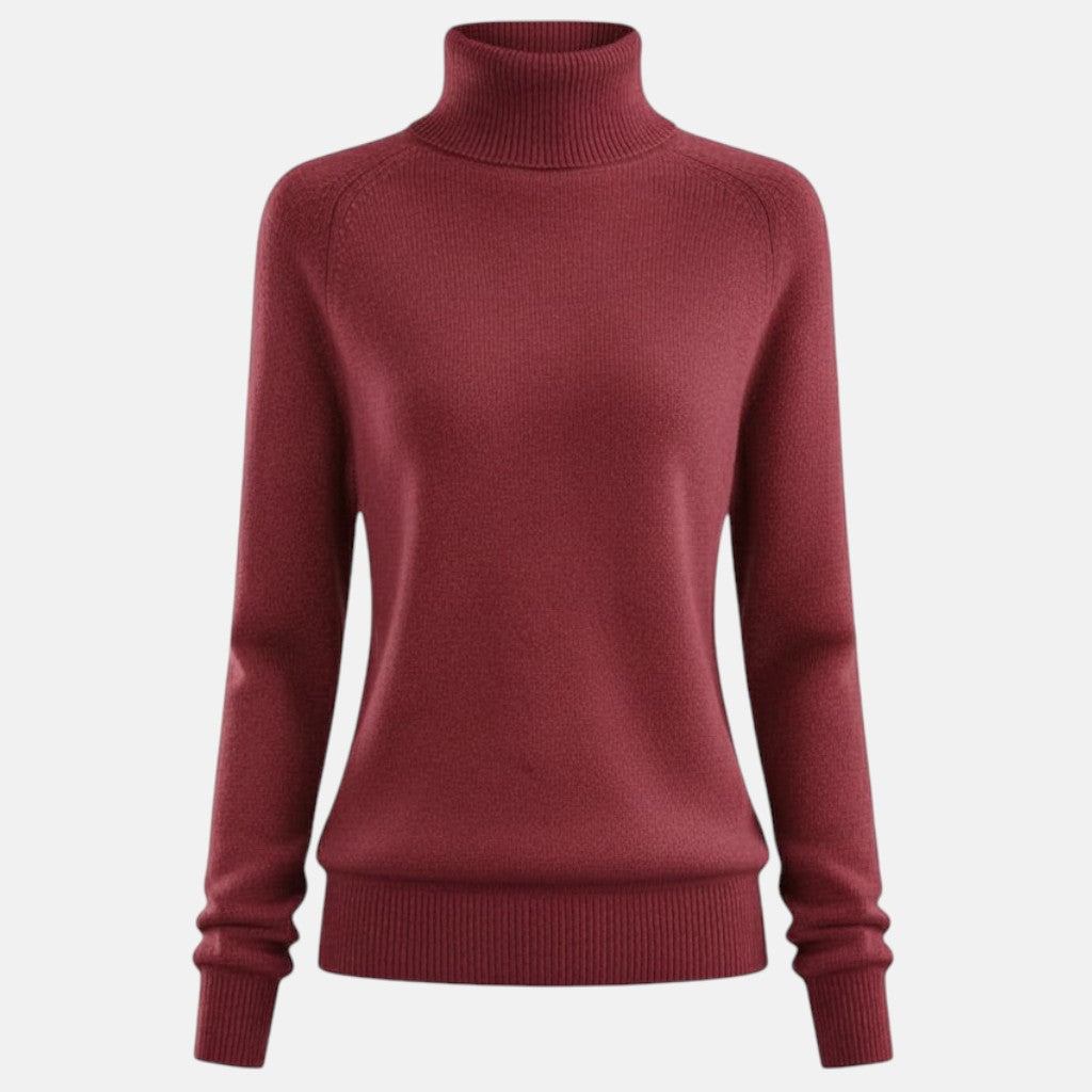 Monorez - Cozy Solid Turtle Neck Long Sleeve Sweater