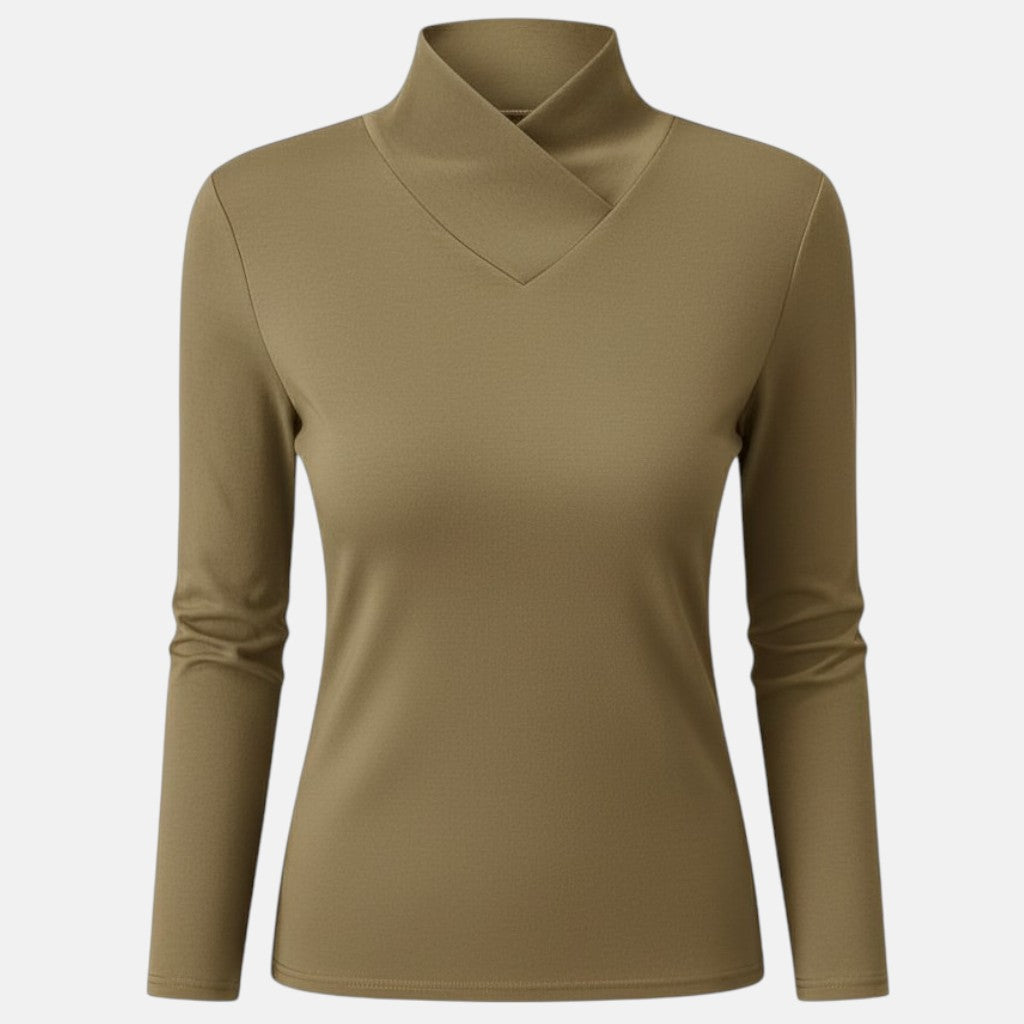 Monorez - High-Neck Women's Long-Sleeve Pullover