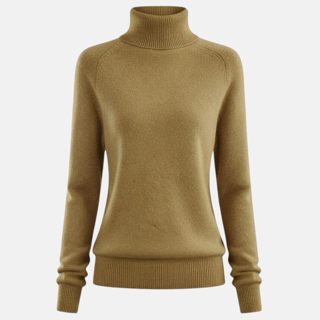 Monorez - Cozy Solid Turtle Neck Long Sleeve Sweater