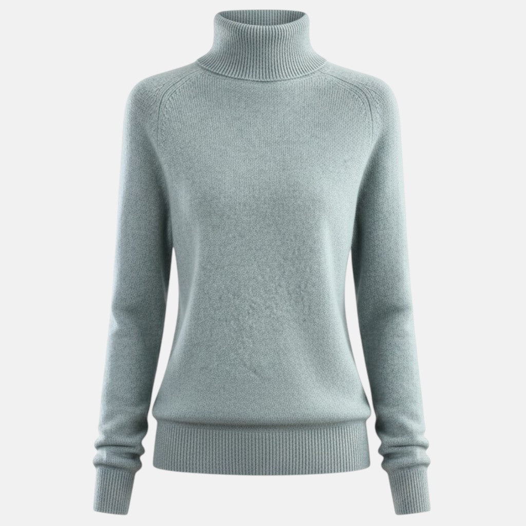 Monorez - Cozy Solid Turtle Neck Long Sleeve Sweater