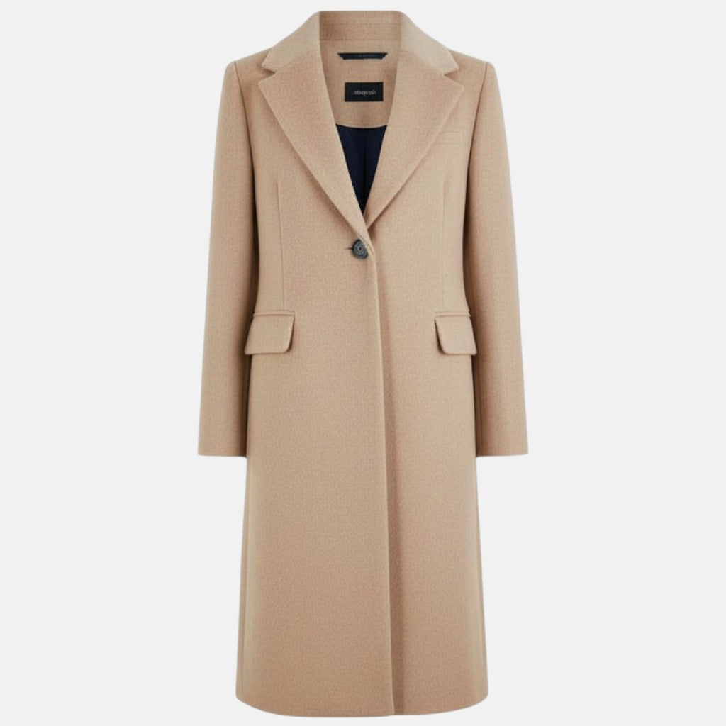 Monorez - Women’s Overcoat – Lapel Collar Elegance