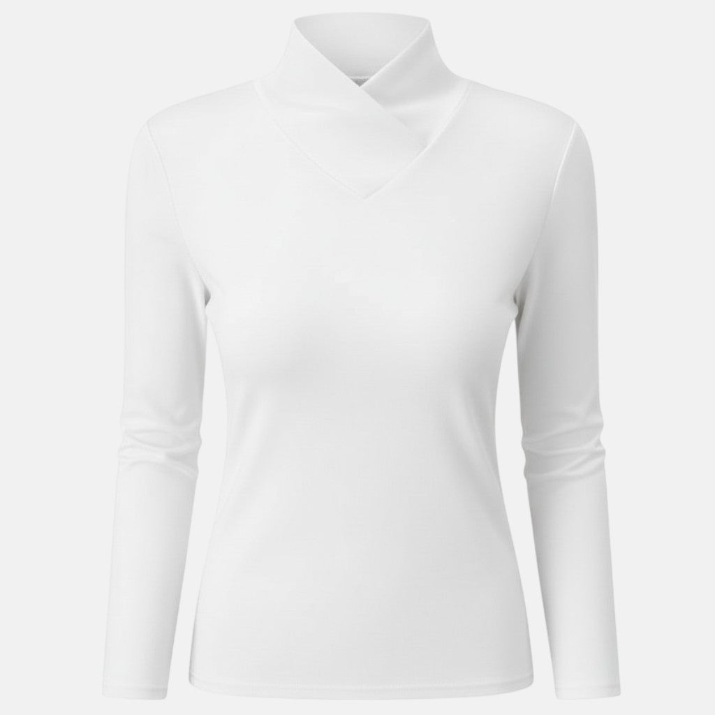 Monorez - High-Neck Women's Long-Sleeve Pullover