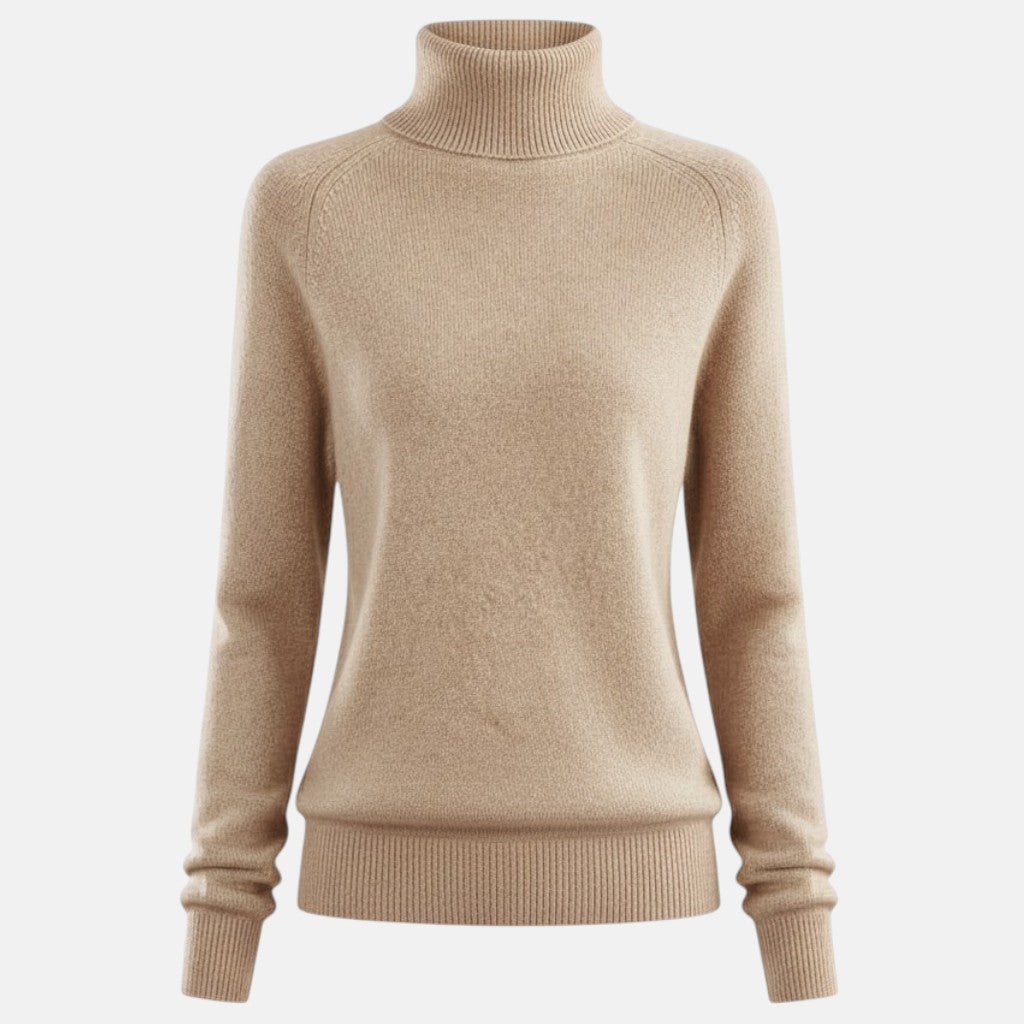 Monorez - Cozy Solid Turtle Neck Long Sleeve Sweater